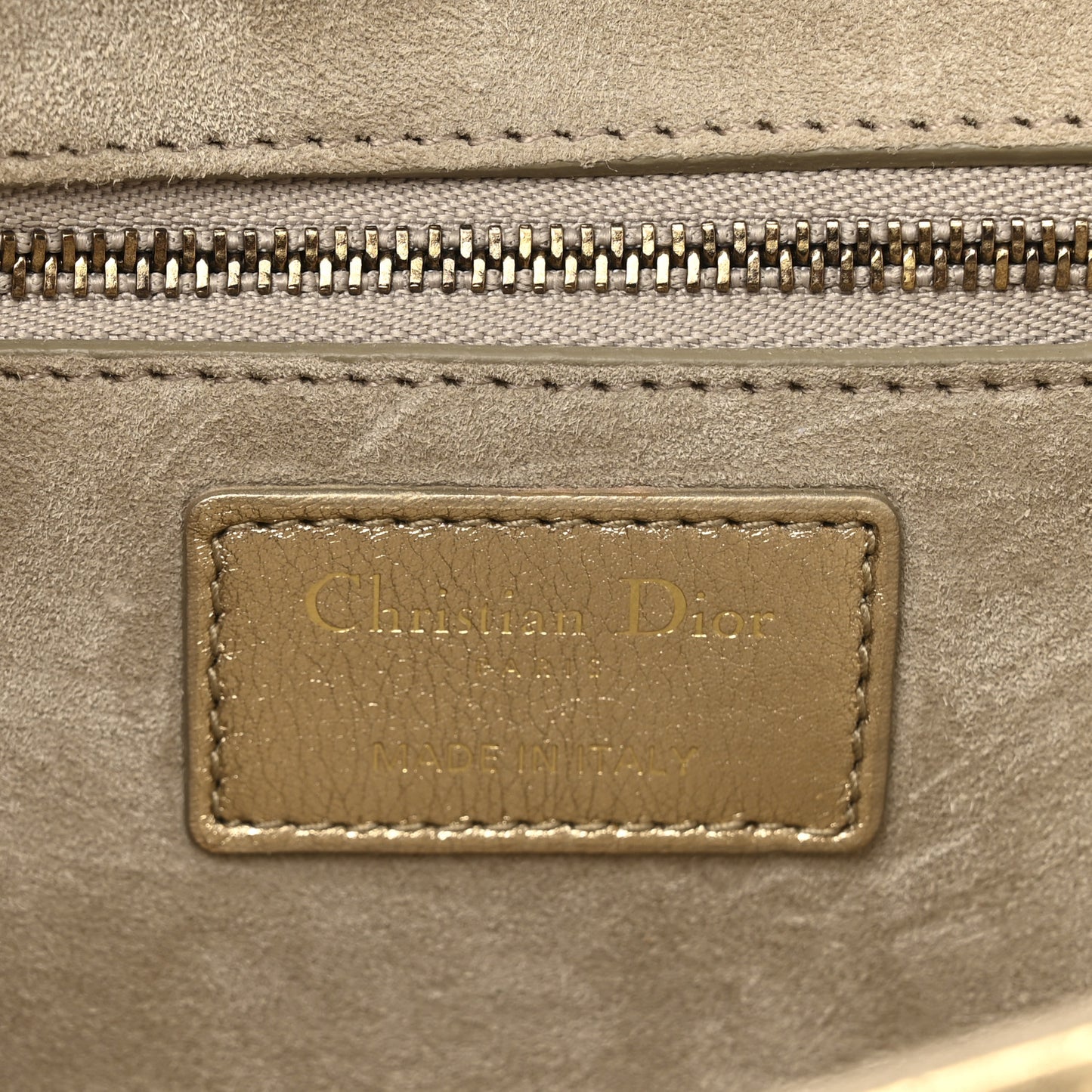 Metallic Lambskin Cannage Large Dioraddict Flap Bag Gold