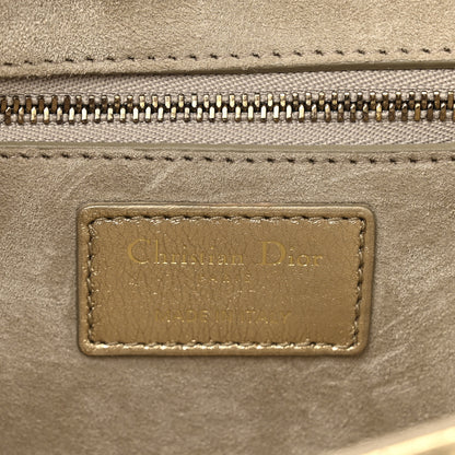 Christian Dior Metallic Lambskin Cannage Large Dioraddict Flap Bag Gold 6 of 10