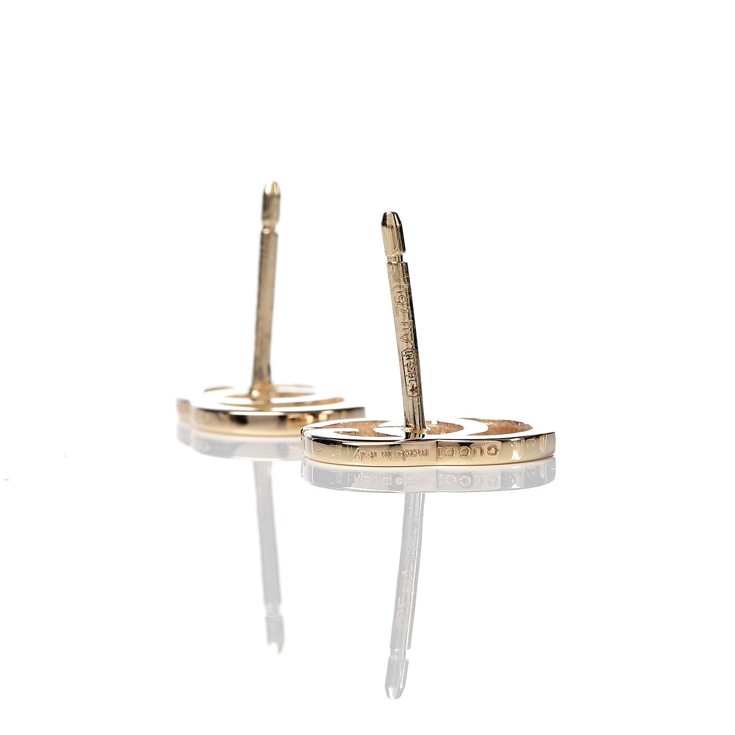 18K Yellow Gold GG Tissue Stud Earrings