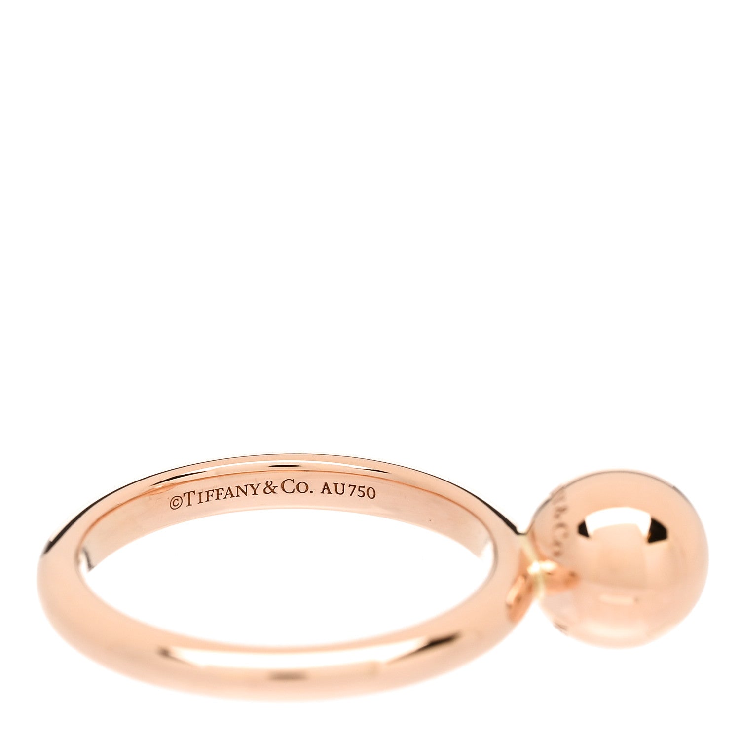 Tiffany 18K Rose Gold 8mm HardWear Ball Ring 52 6 5 of 8