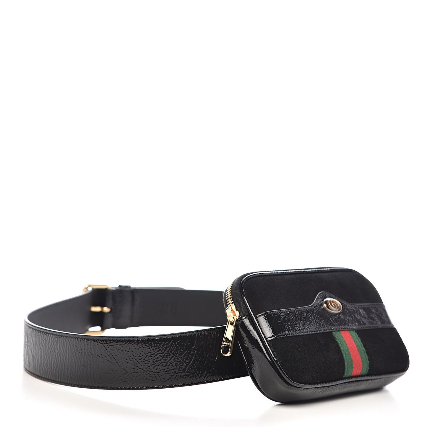 Suede Patent Ophidia Belted iPhone Case 105 42 Black
