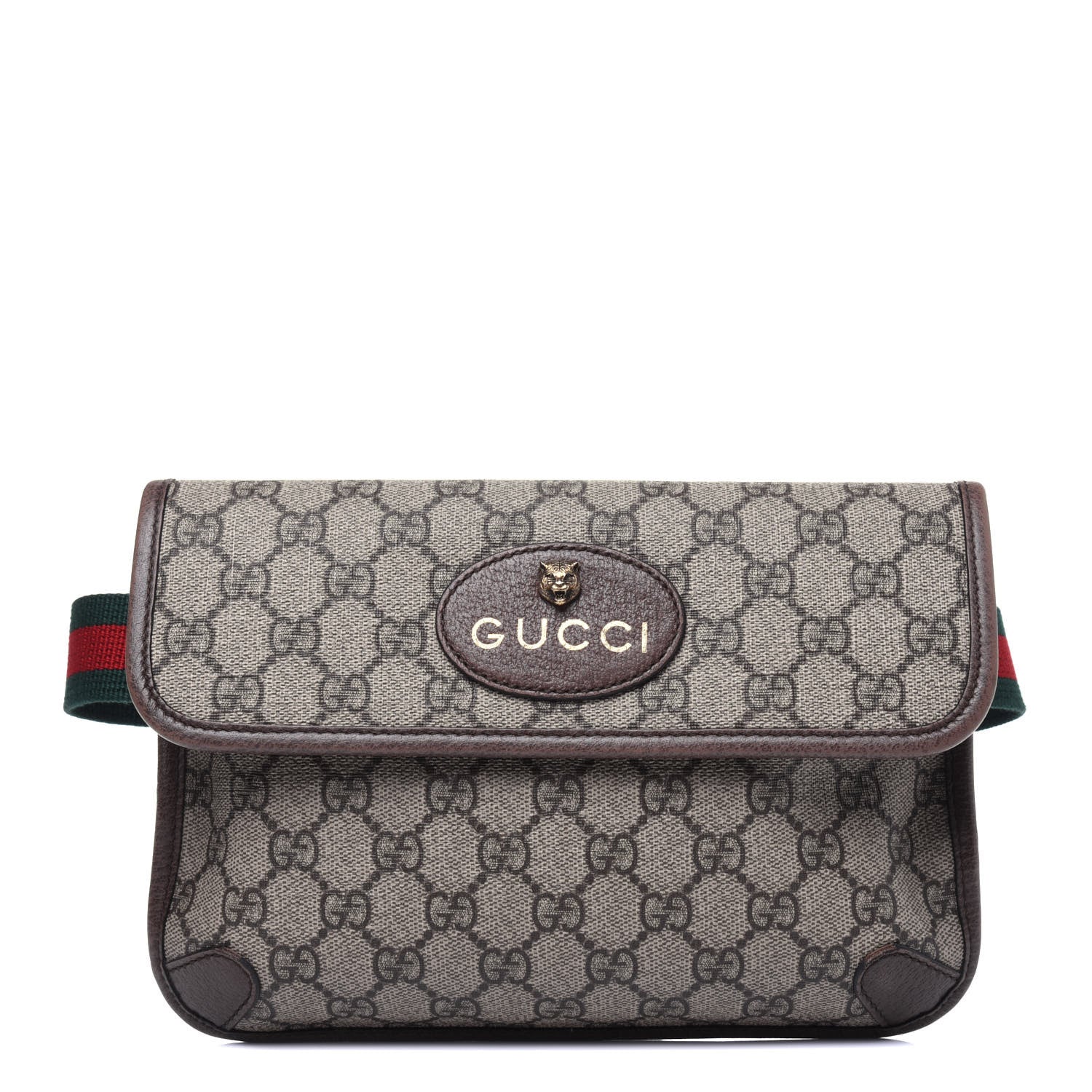 Gucci GG Supreme Monogram Neo Vintage Web Belt Bag Brown 1 of 22