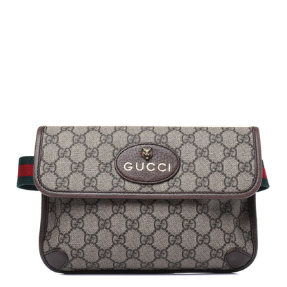 Gucci GG Supreme Monogram Neo Vintage Web Belt Bag Brown 1 of 22