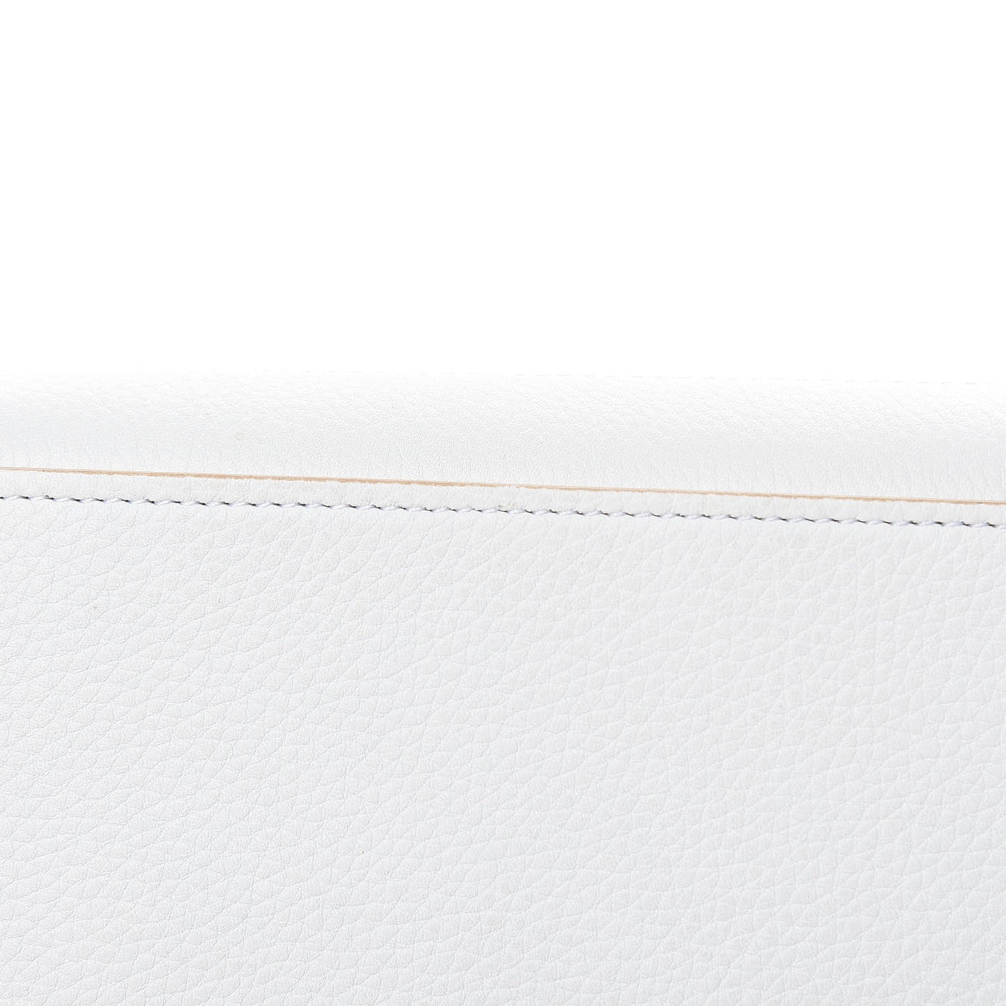 Drummed Calfskin Nano Luggage Optic White