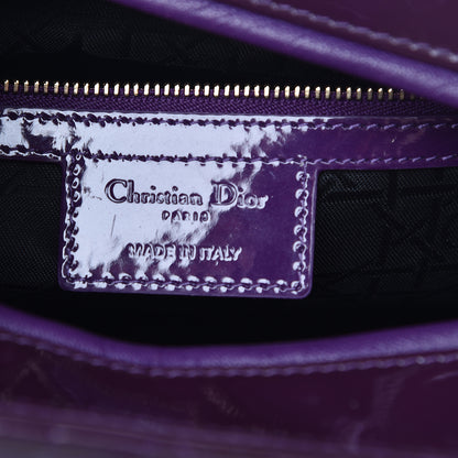 Christian Dior Patent Cannage Large Lady Dior Violet Purple 6 of 9