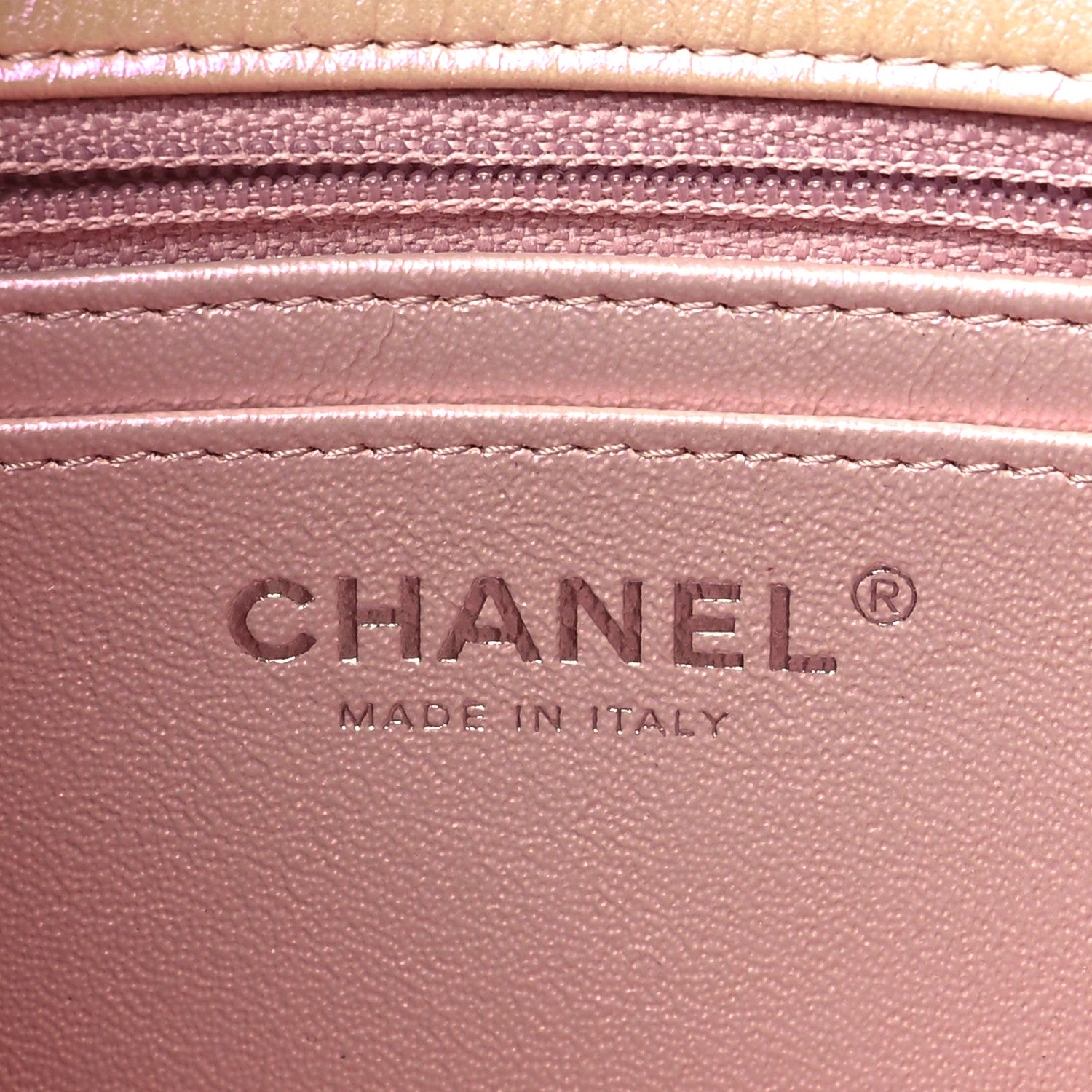 Chanel Iridescent Calfskin Quilted Mini Rectangular Flap Pink 6 of 11