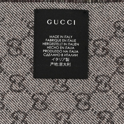 Gucci Wool GG Monogram Miniorophin Scarf Lacquer Pink 4 of 5
