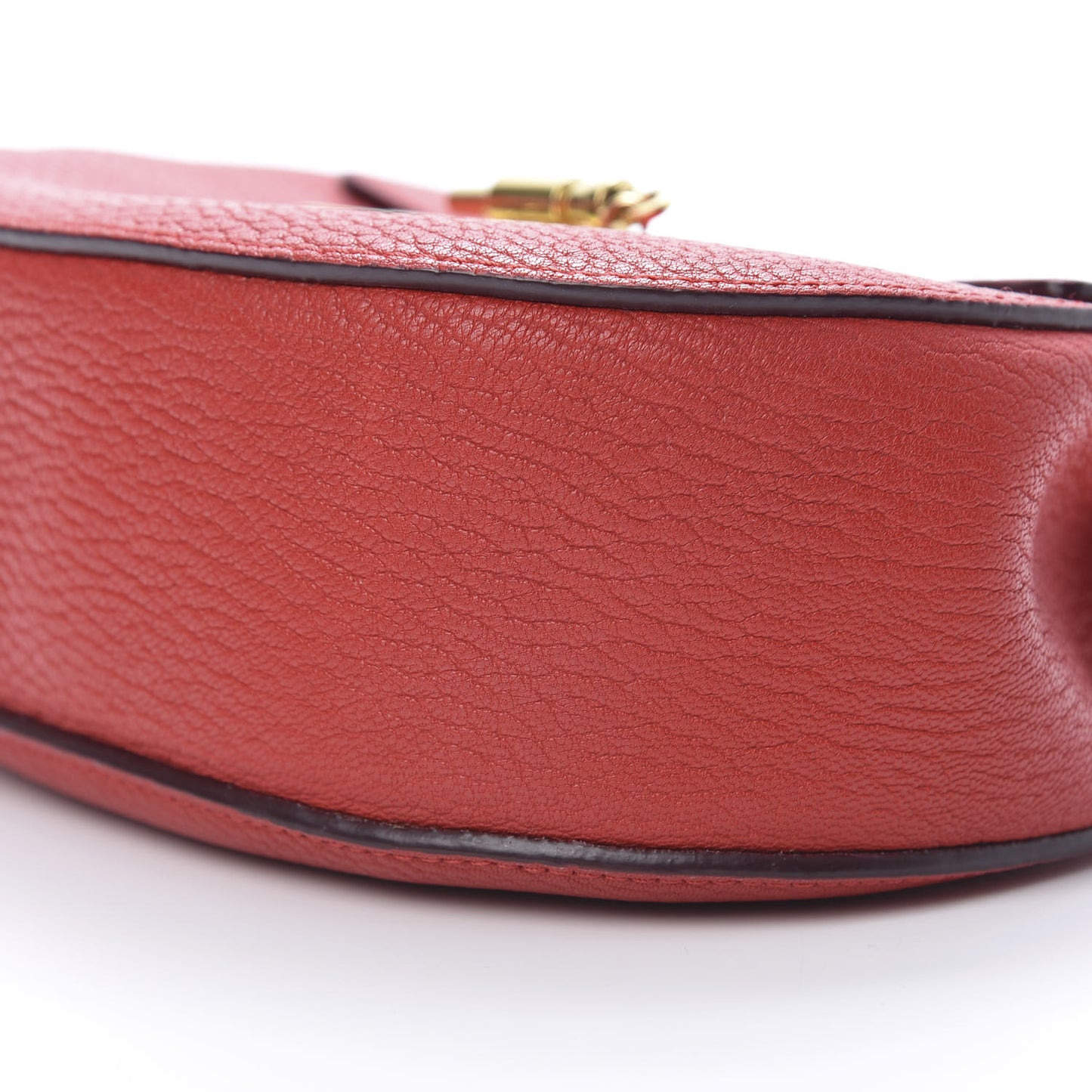 Grained Lambskin Drew Shoulder Bag Plaid Red
