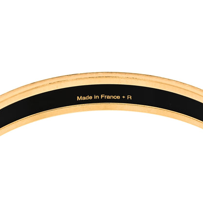 Hermes Enamel Printed Narrow Caleche Bracelet 70 Orange 5 of 6