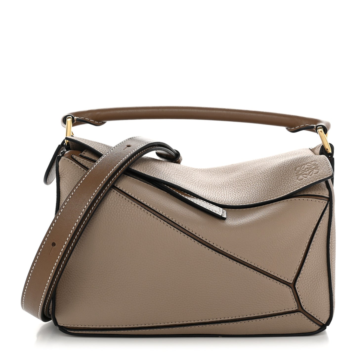 Grained Calfskin Small Puzzle Bag Sand Mink