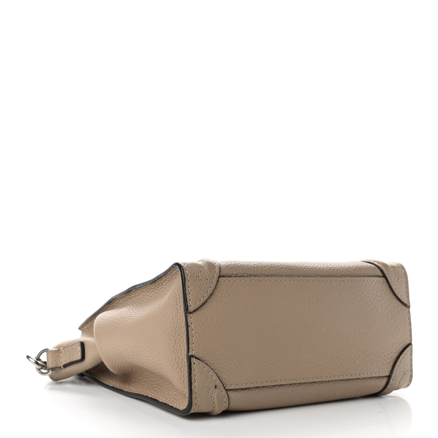 Celine Drummed Calfskin Nano Luggage Dune 4 of 12