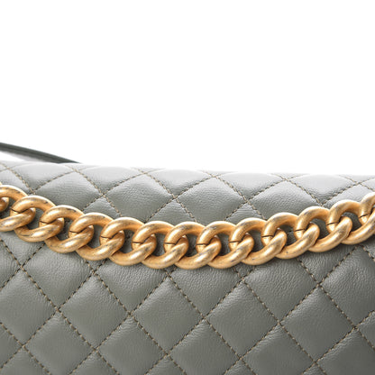 Chanel Calfskin Quilted Medium Boy Flap Green 8 of 8