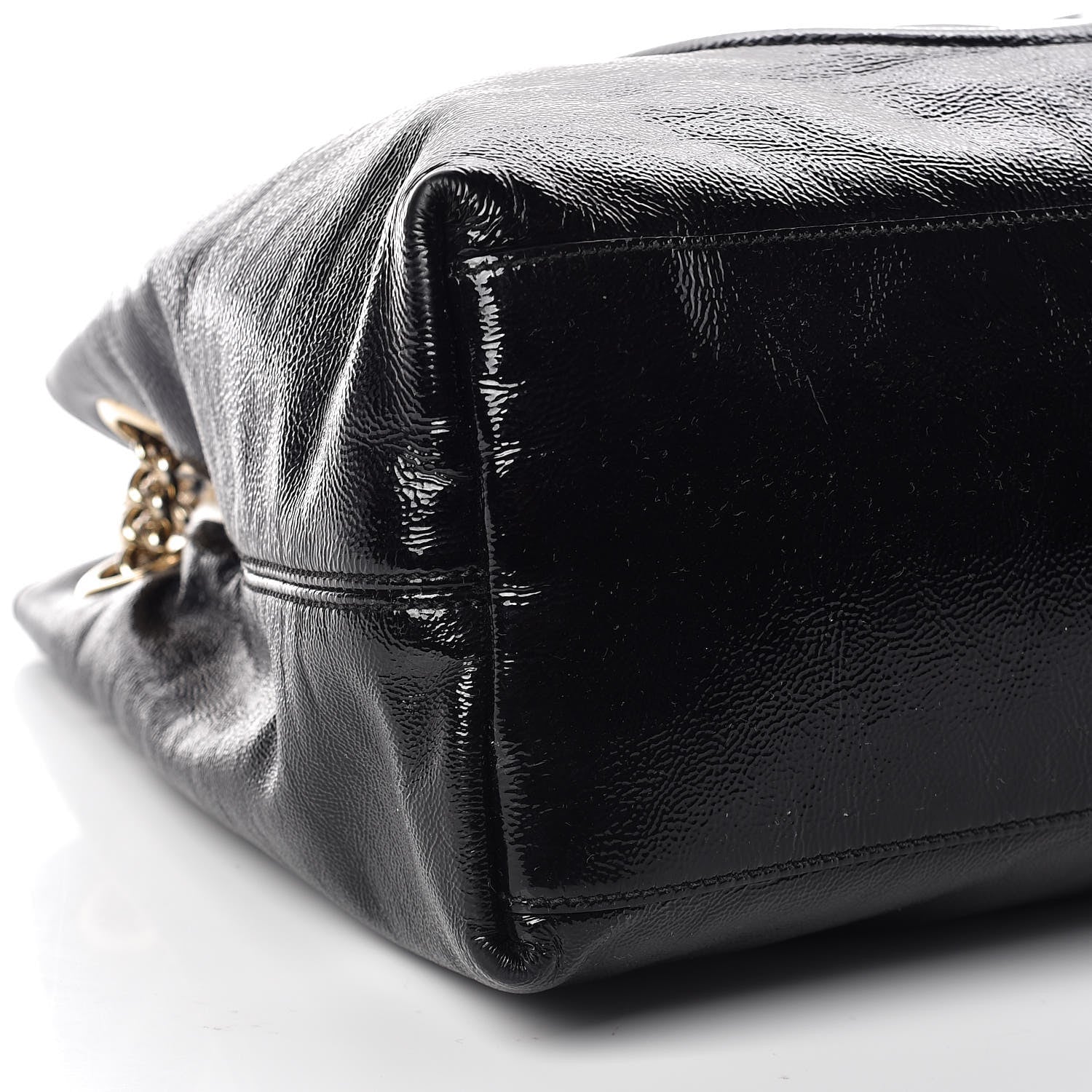 Gucci Patent Medium Soho Chain Shoulder Bag Black 5 of 10
