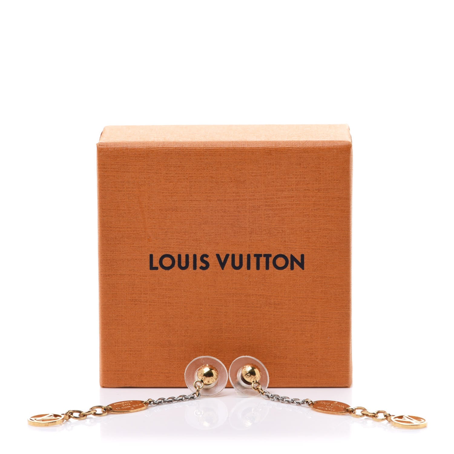 Louis Vuitton Logomania Earrings Gold 10 of 10