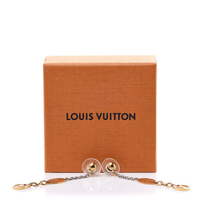 Louis Vuitton Logomania Earrings Gold 10 of 10