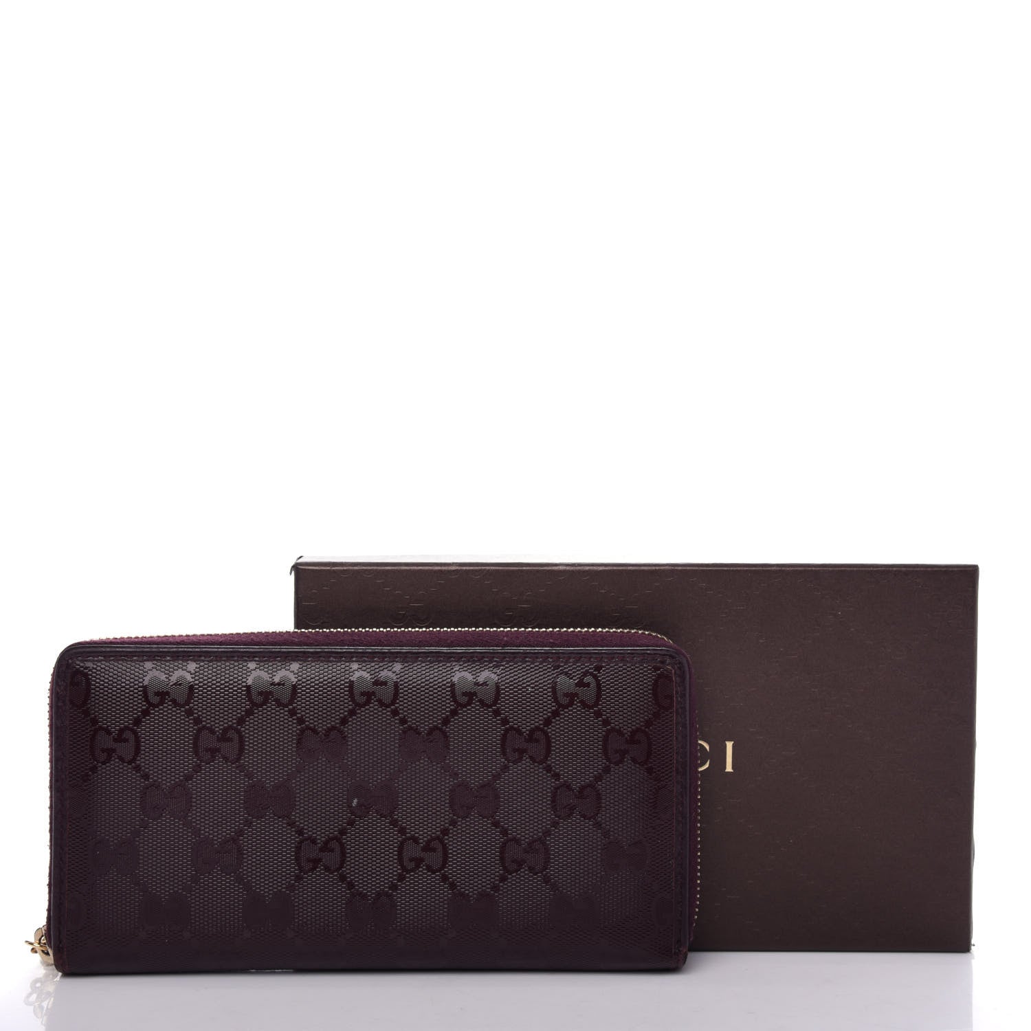 Gucci Imprime Monogram GG Pierce Zip Around Wallet Bordeaux 7 of 7