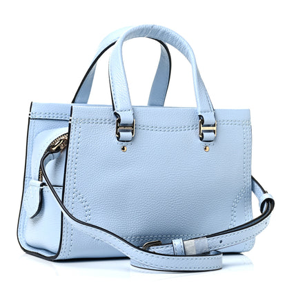 Marc Jacobs Textured Calfskin Mini Cruiser Convertible Satchel Blue Mist 2 of 4