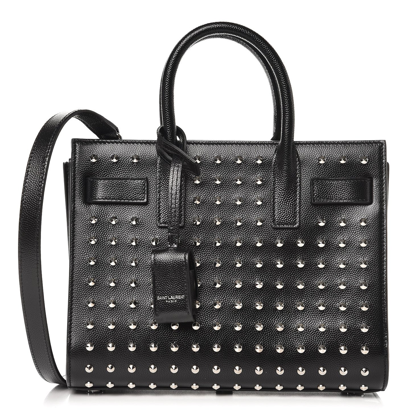 Calfskin Studded Nano Sac De Jour Black