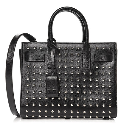 Saint Laurent Calfskin Studded Nano Sac De Jour Black 1 of 8