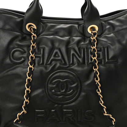 Chanel Calfskin Medium Deauville Tote Black 9 of 11