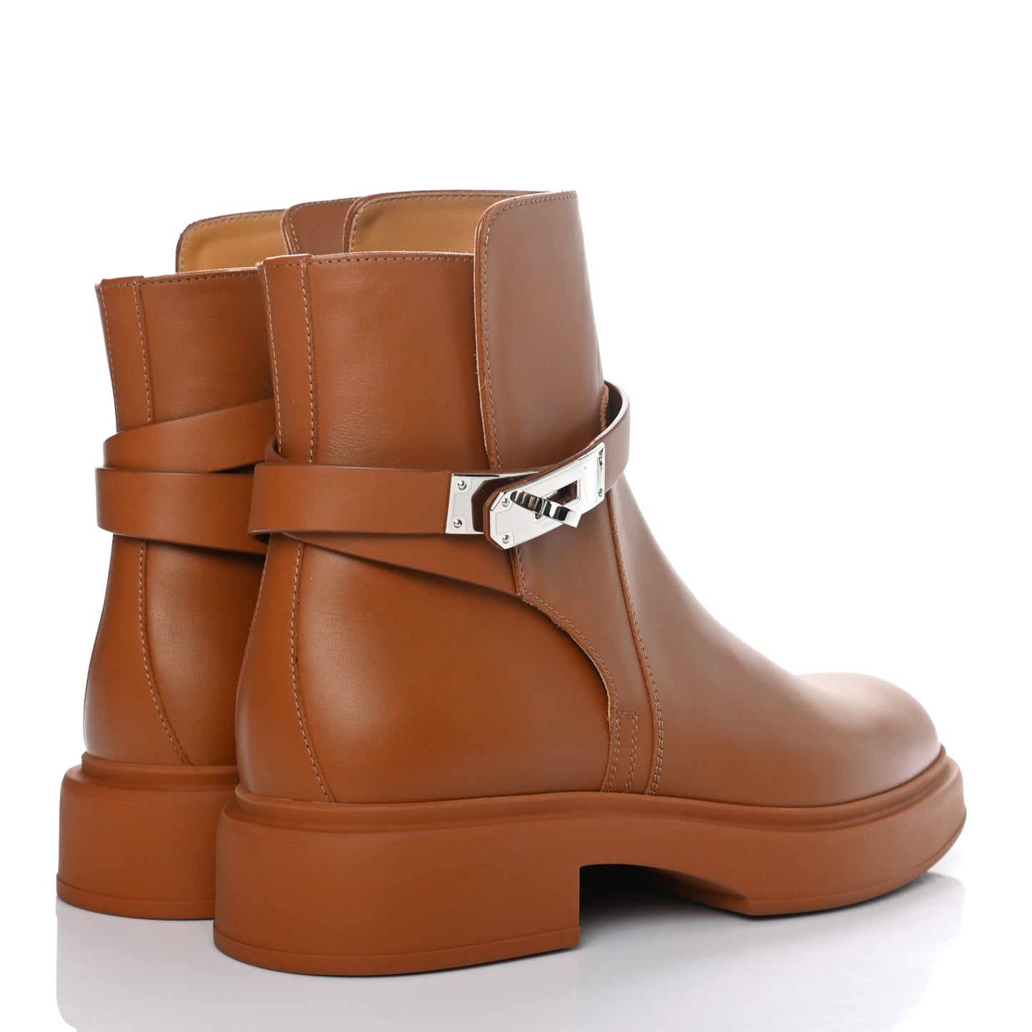 Calfskin Mens Veo Ankle Boots 38.5 Naturel