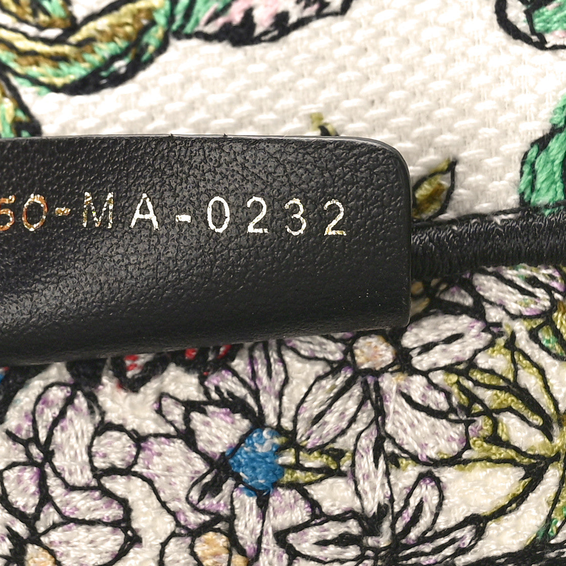 Christian Dior Canvas Embroidered Medium D-Constellation Book Tote Latte Multicolor 6 of 10