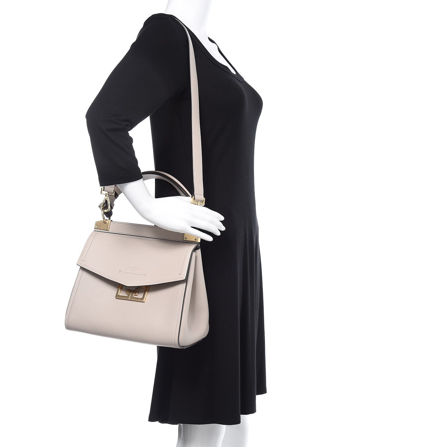 Calfskin Small Mystic Shoulder Bag Natural