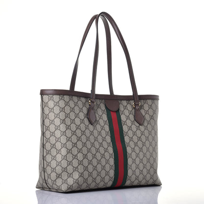 Gucci GG Supreme Monogram Medium Ophidia Shopping Tote Brown 3 of 8