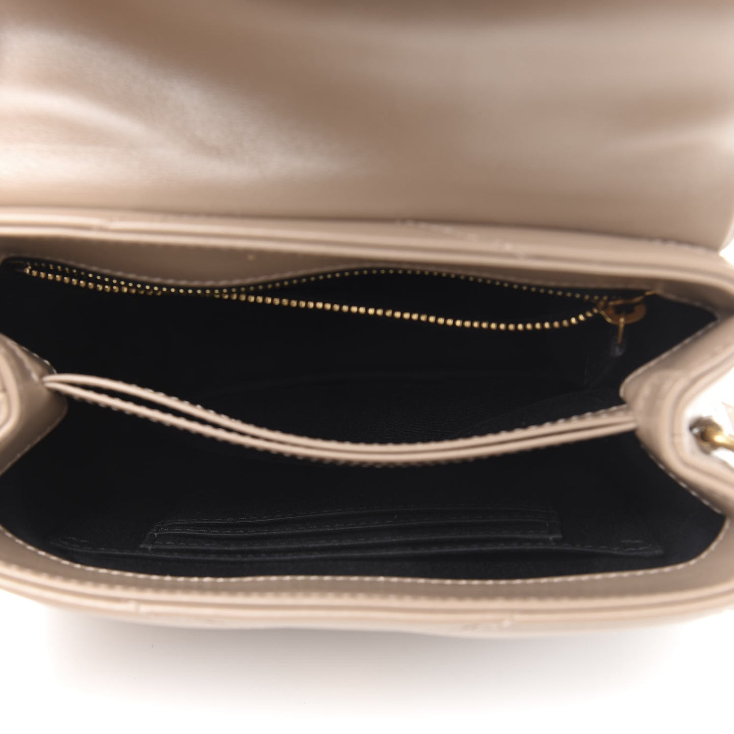 Calfskin Y Quilted Monogram Toy Loulou Crossbody Bag Dark Beige