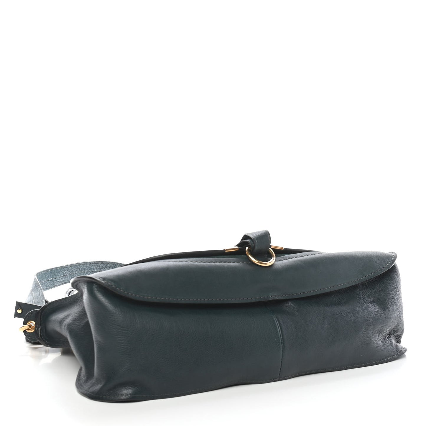 Natural Grain Calfskin Medium Marcie Satchel Teal