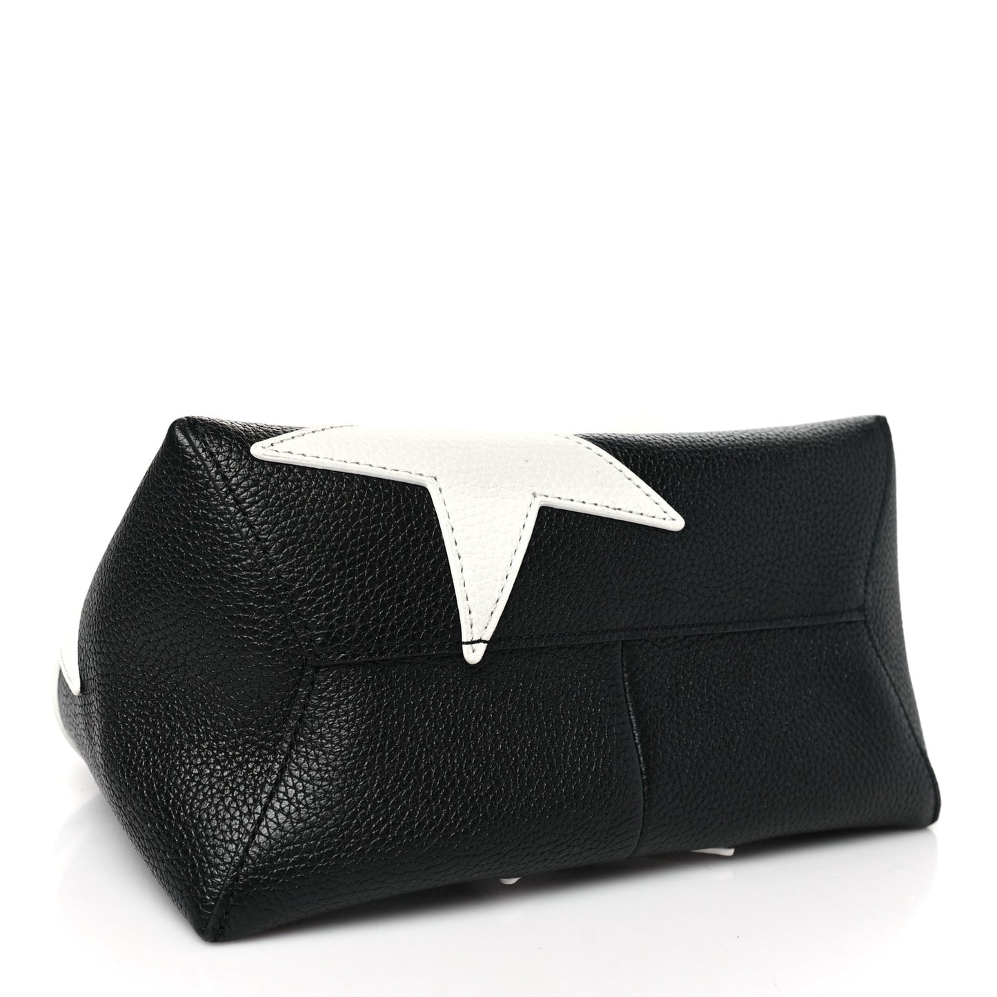 Grained Calfskin Star Mini The Sack Bag Black