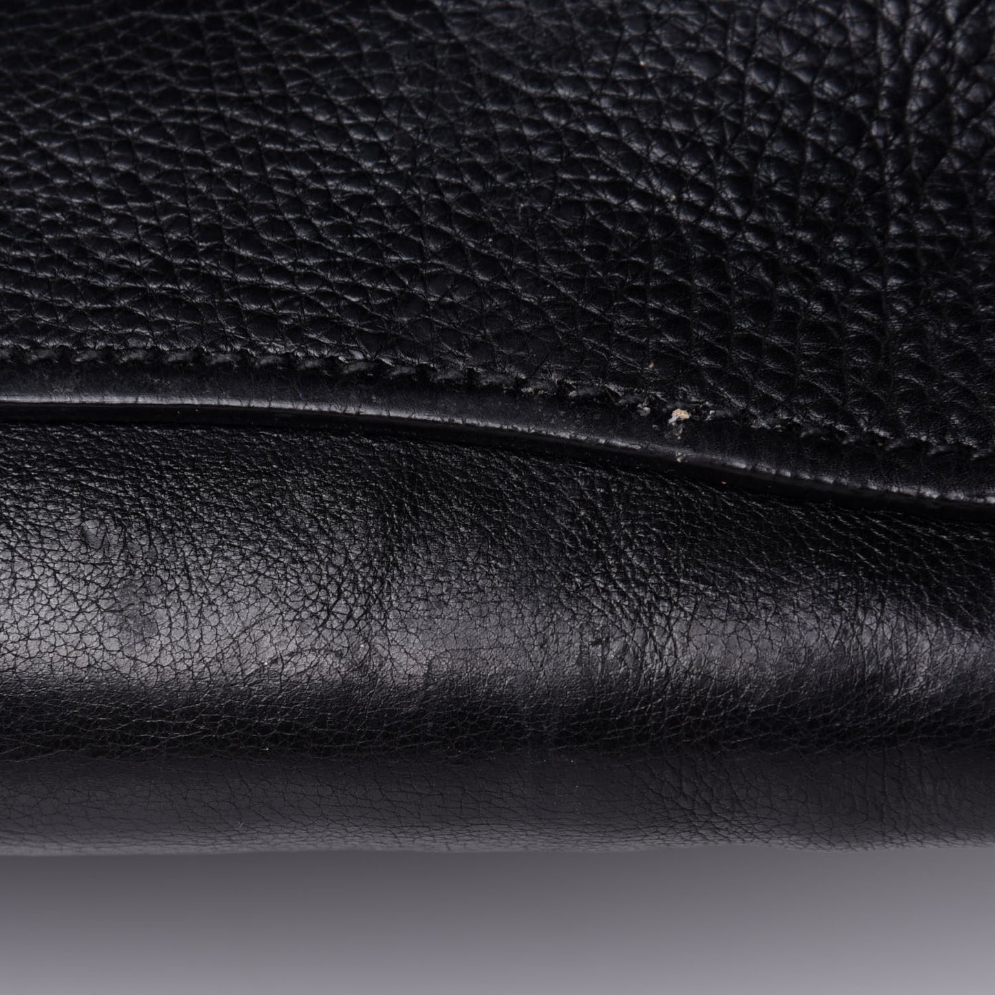 Glace Calf Twin Pocket Tote Black