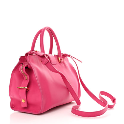 Saint Laurent Calfskin Baby Monogram Cabas Fuchsia 3 of 12