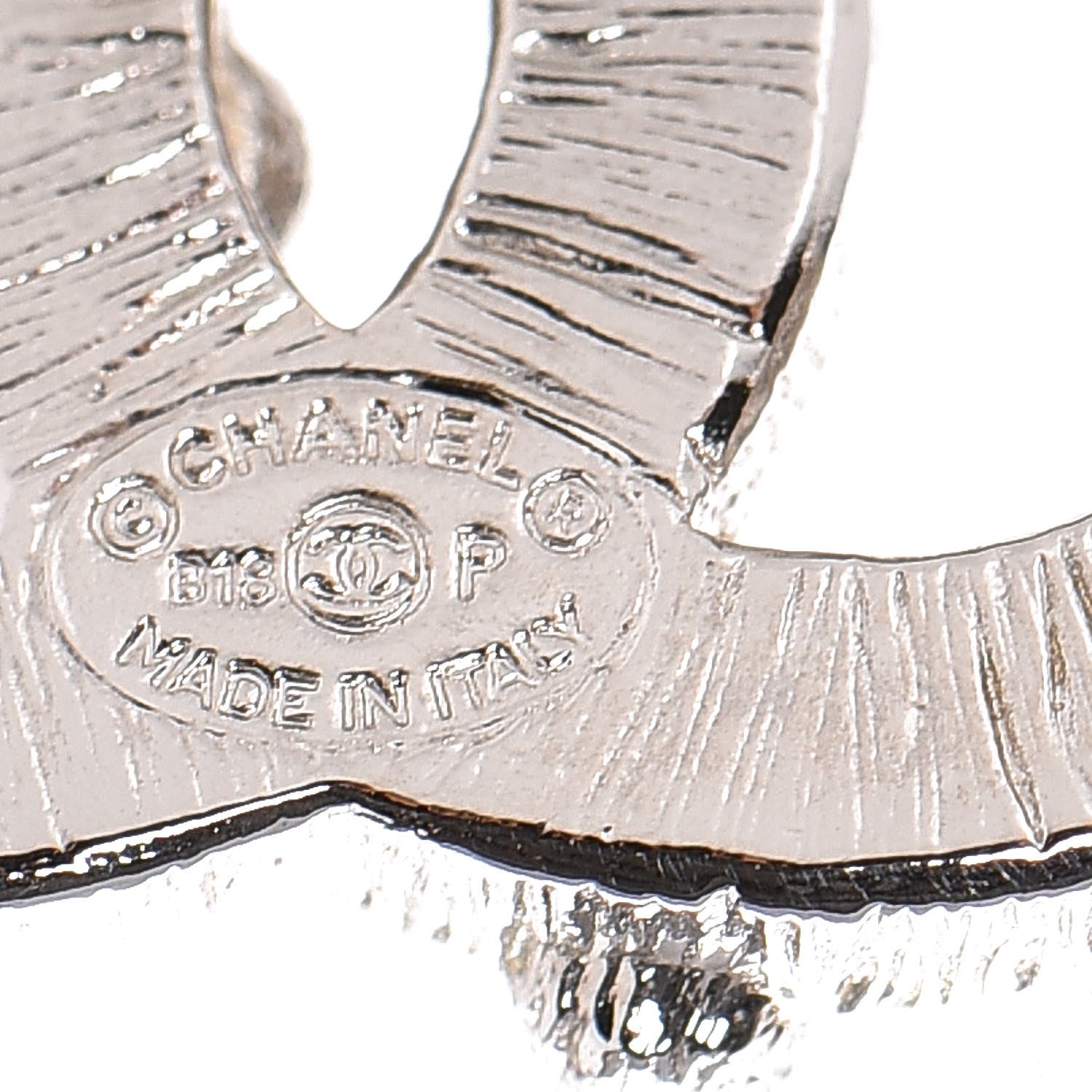 Chanel Baguette Crystal CC Earrings Silver 5 of 6