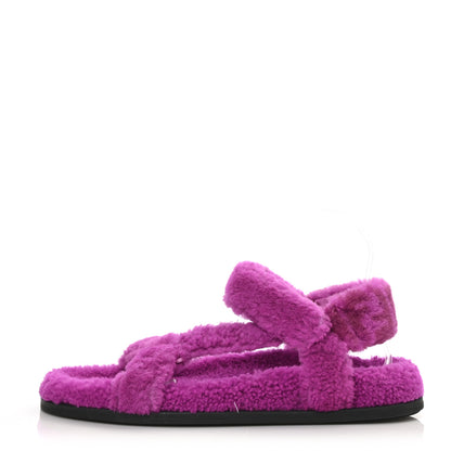 Fendi Shearling FF Fendi Feel Sandals 40 Bouganville 1 of 7