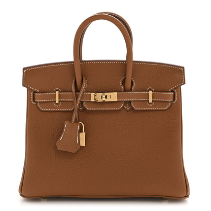 Hermes Togo Birkin 25 Gold 1 of 11