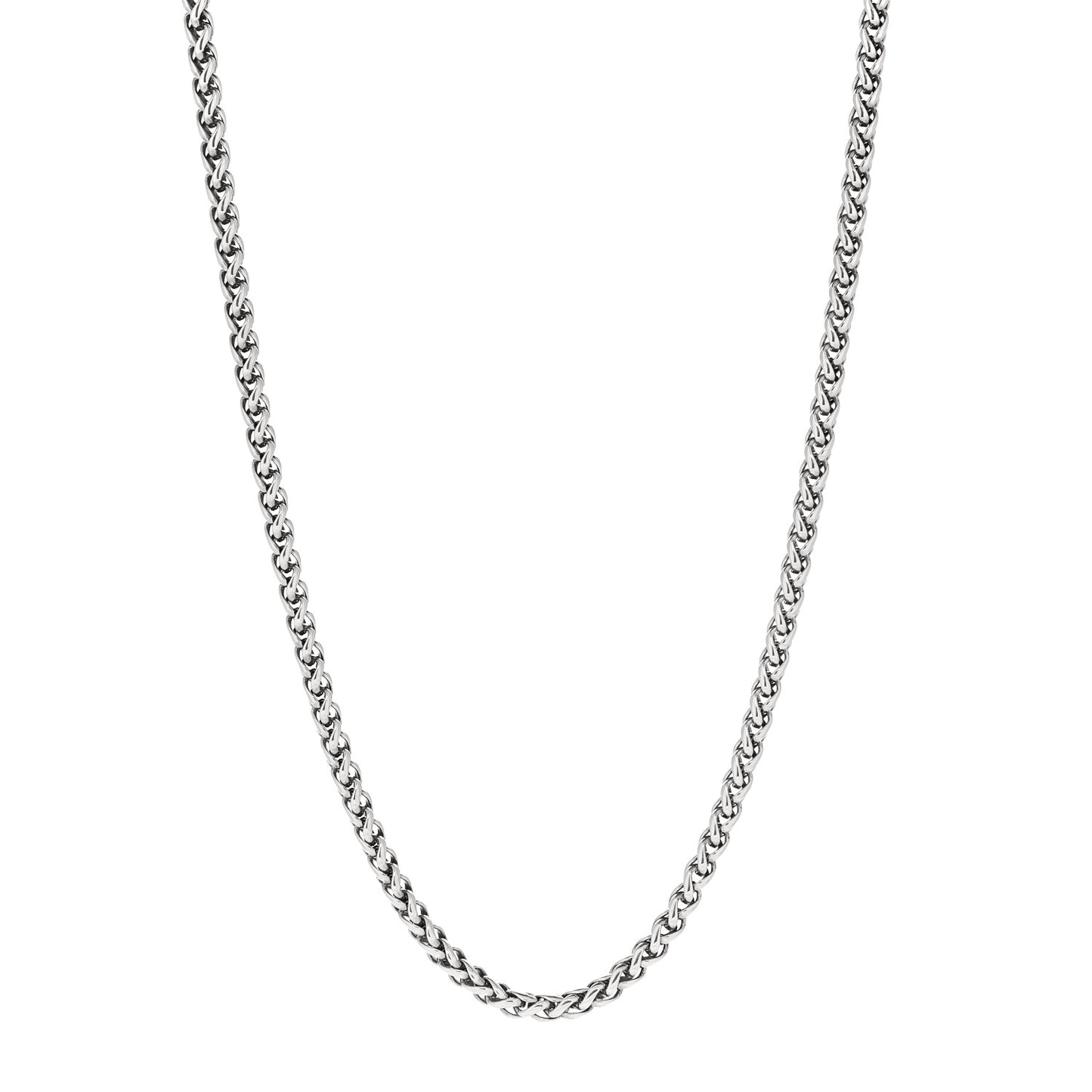 Sterling Silver 4mm Wheat Chain Necklace
