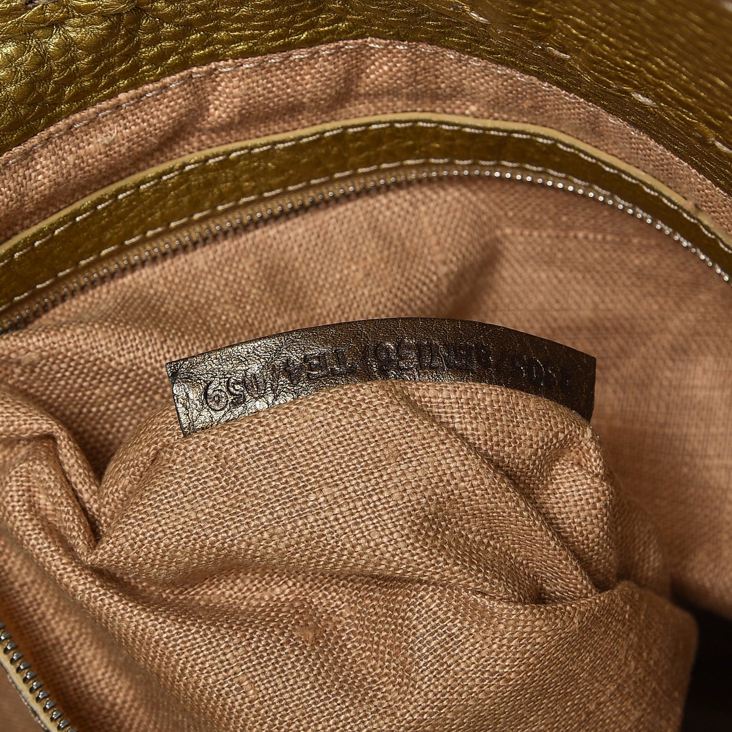 Calfskin Romano Selleria Large Villa Borghese Tote Gold