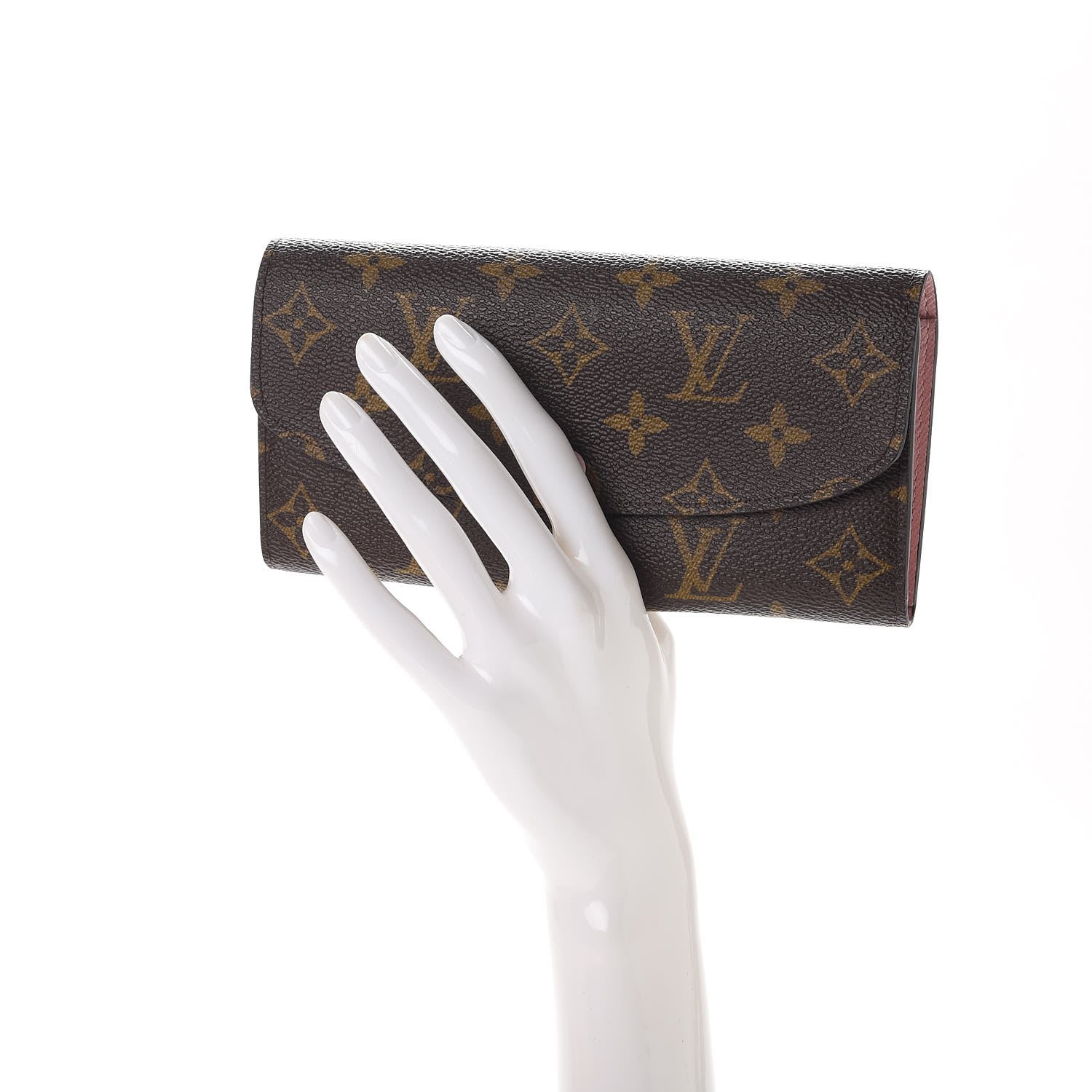 Louis Vuitton Monogram Emilie Wallet Rose Ballerine 2 of 8