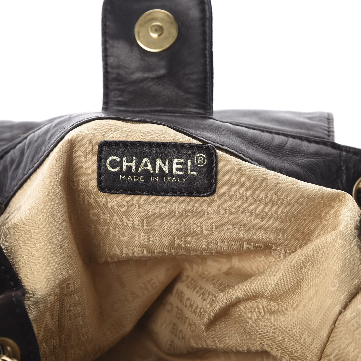 Suede Accordion Flap Brown