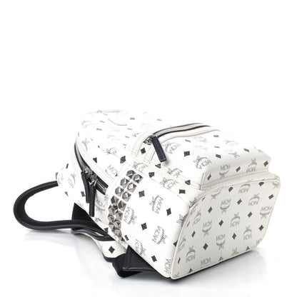 MCM Visetos Small Side Stud Stark Backpack White 3 of 4