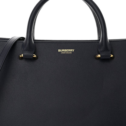 Burberry Calfskin Mega Check Small Banwell Tote Dark Canvas Blue 7 of 9