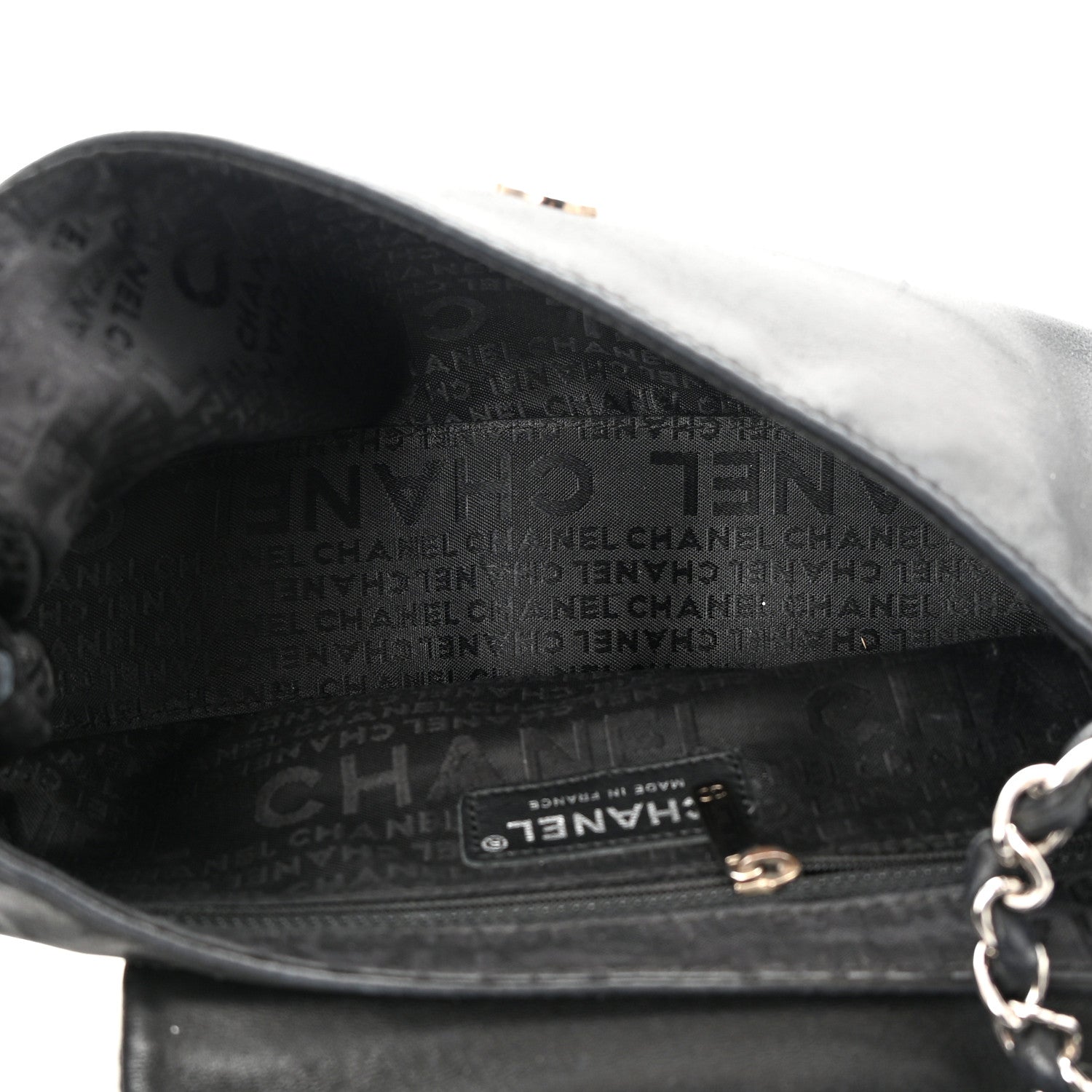 Chanel Lambskin Quilted CC Accordion Shoulder Bag Black 5 of 12
