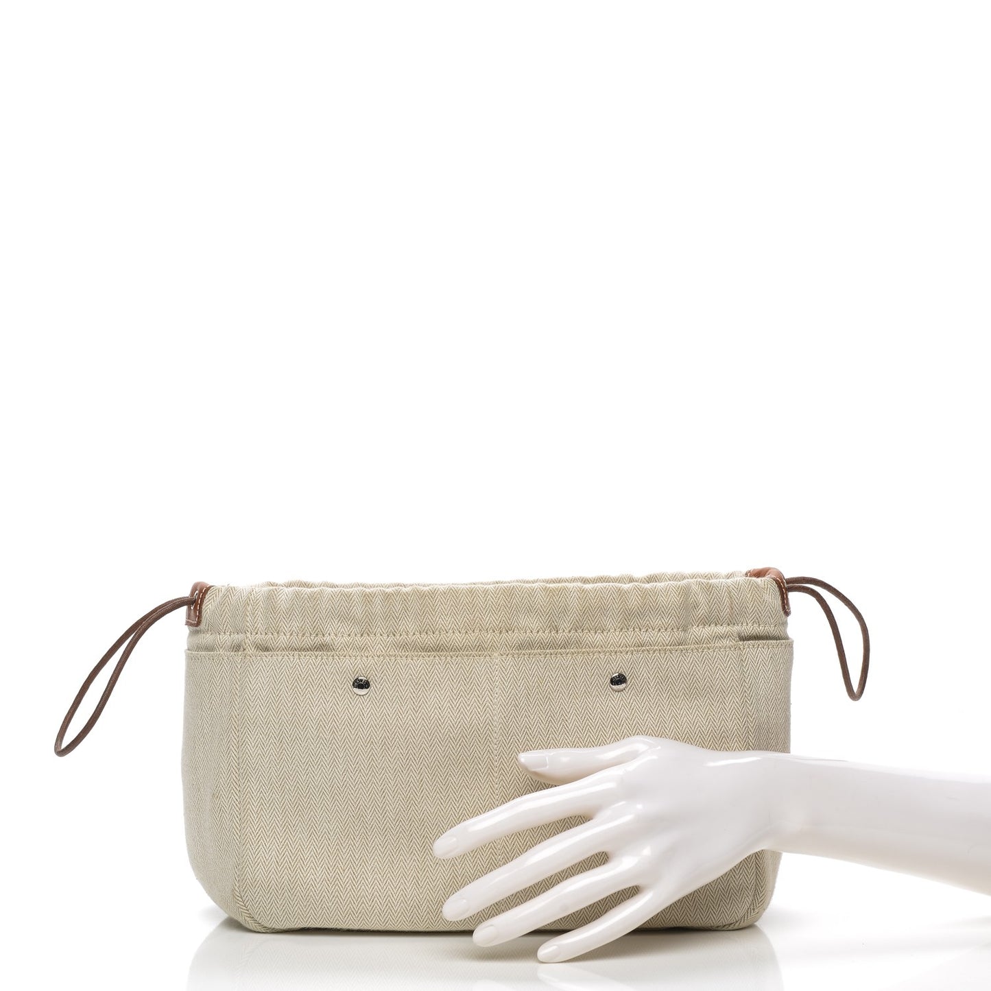 Canvas Barenia Fourbi 25 MM Pouch Naturel Fauve
