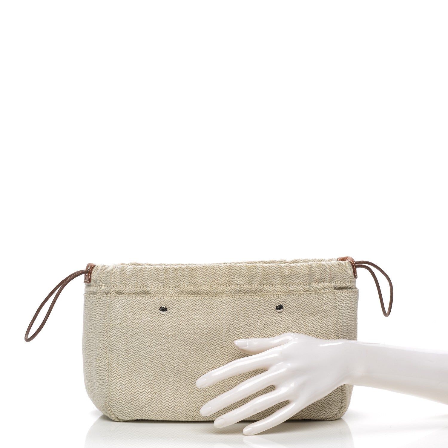 Hermes Canvas Barenia Fourbi 25 MM Pouch Naturel Fauve 2 of 9