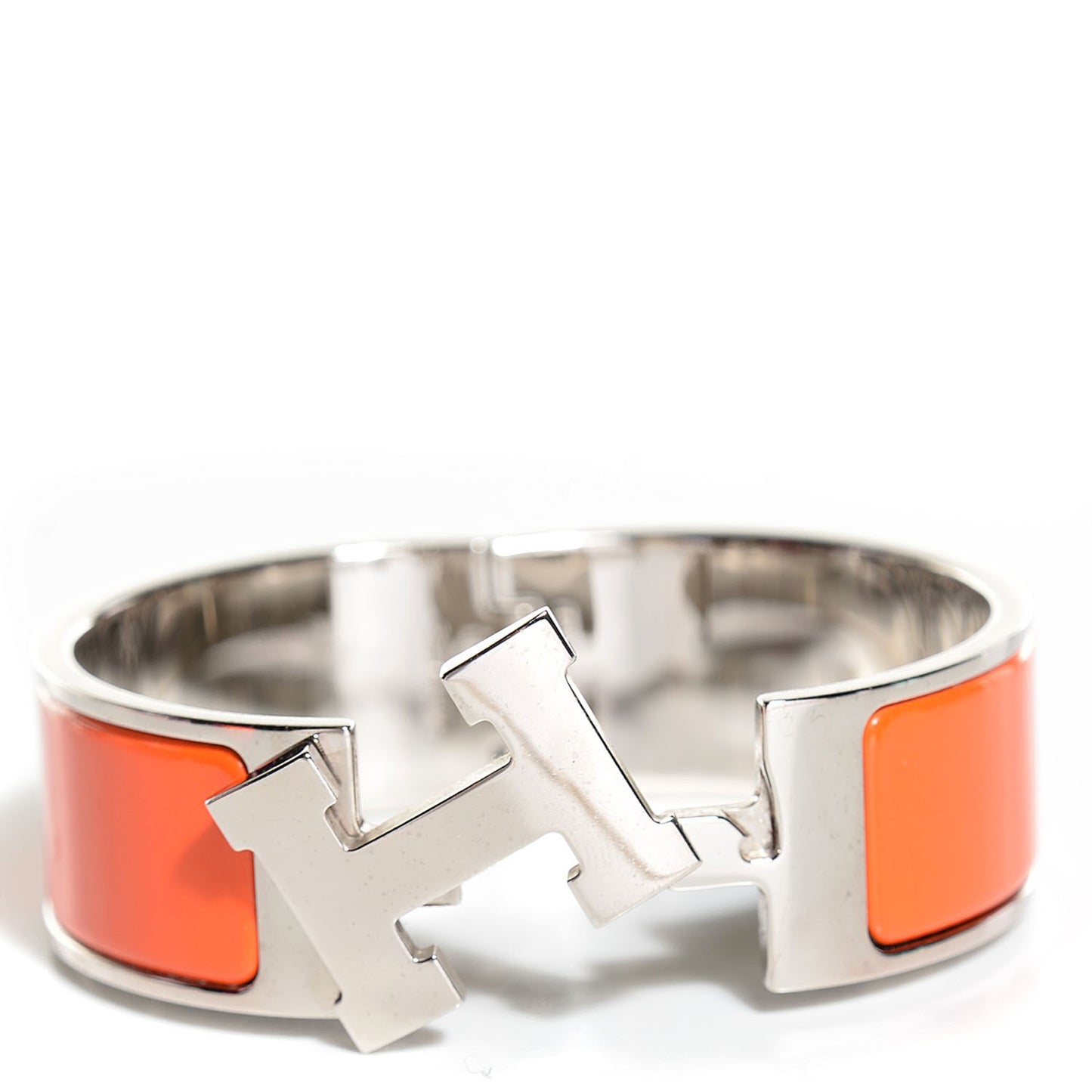 Enamel Wide Clic Clac H Bracelet PM Orange