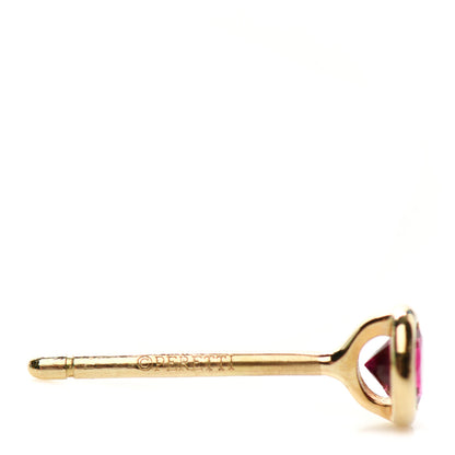 Tiffany 18K Yellow Gold Ruby .22ctw Elsa Peretti Color By The Yard Earrings 4 of 8