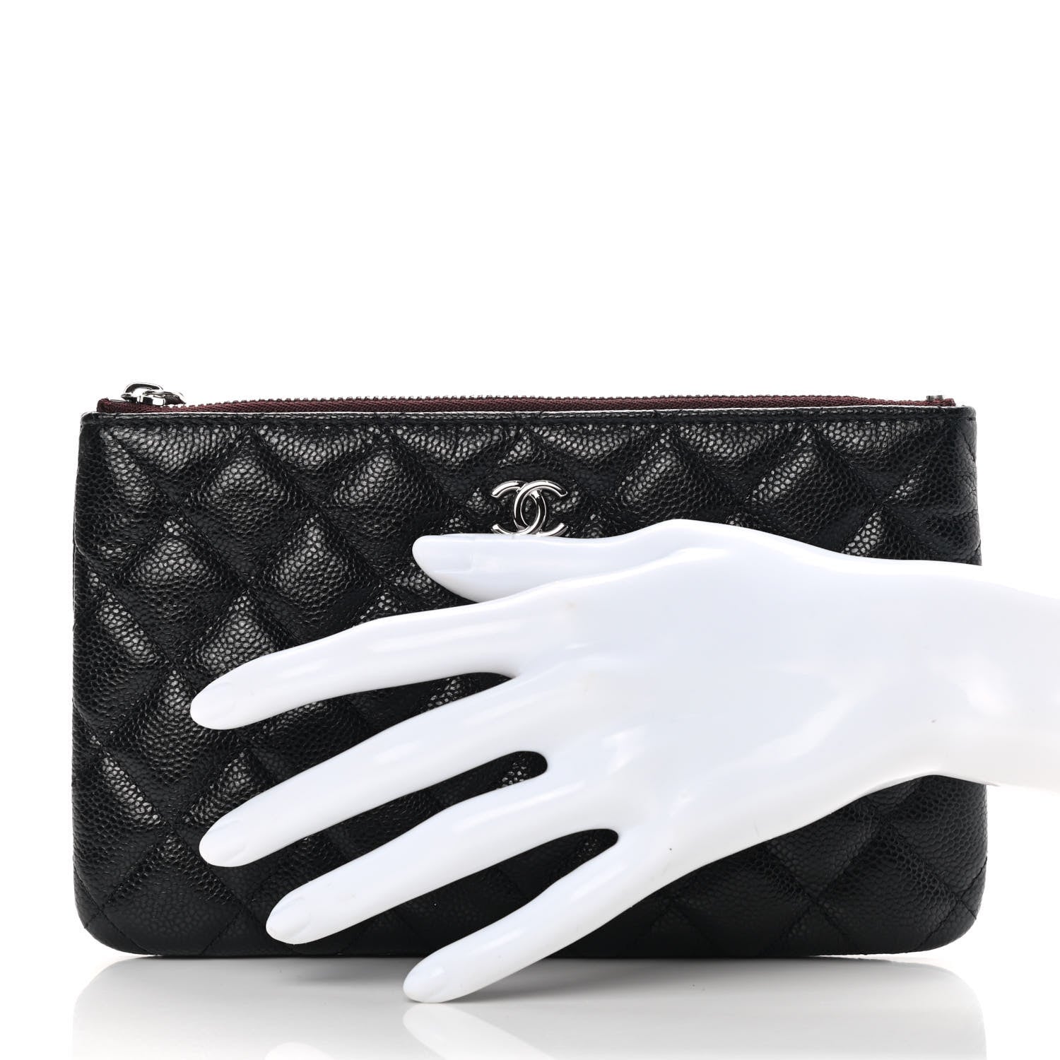 Chanel Caviar Quilted Cosmetic Case Black 2 of 8