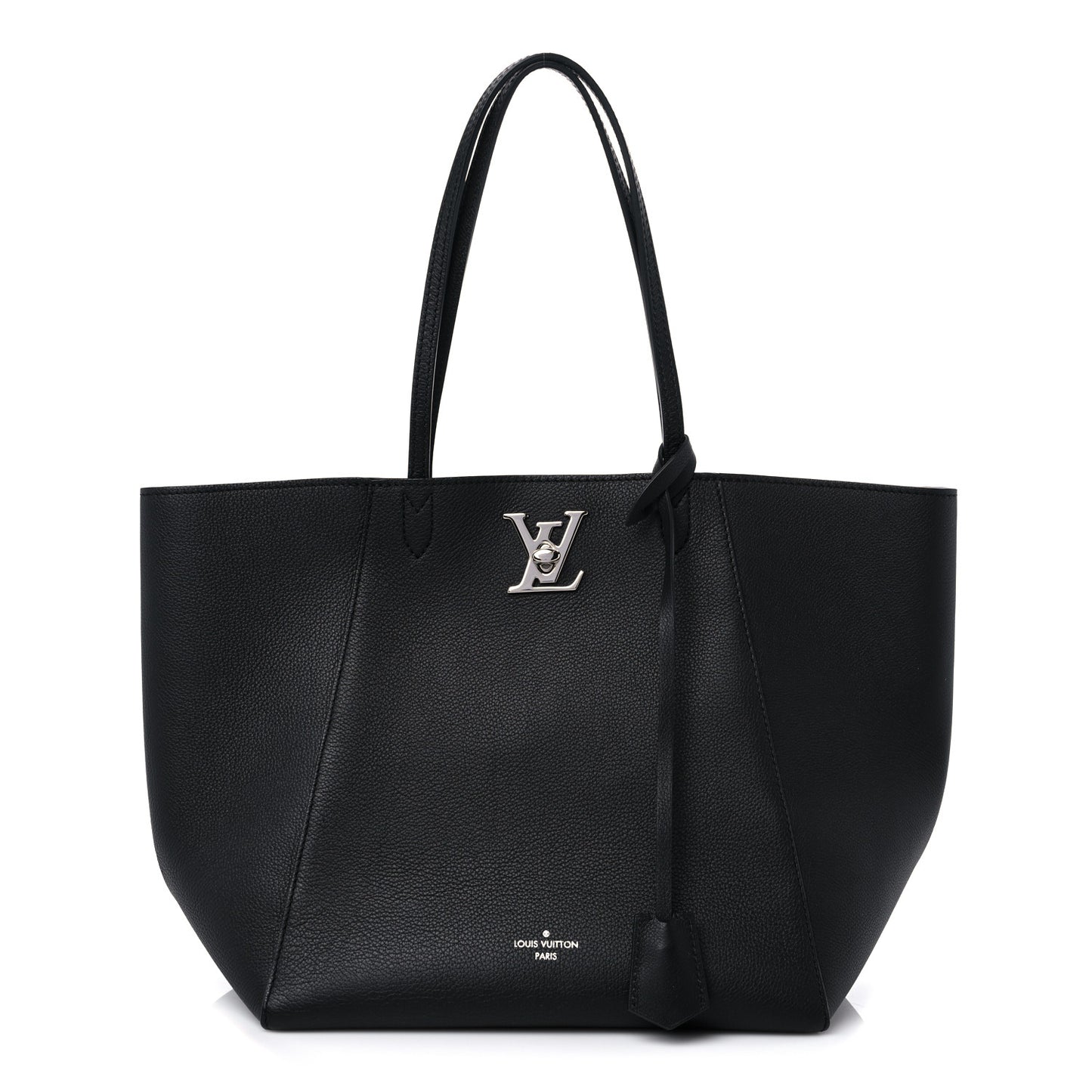 Calfskin Lockme Cabas Black
