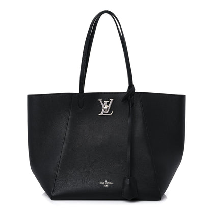 Louis Vuitton Calfskin Lockme Cabas Black 1 of 10